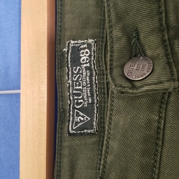 Guess Denim Olive / Army Green Jeans with Lots of Pockets - Picture 4 of 14